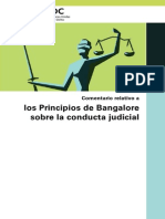 Principios de Bangalore Sobre La Conducta Judicial