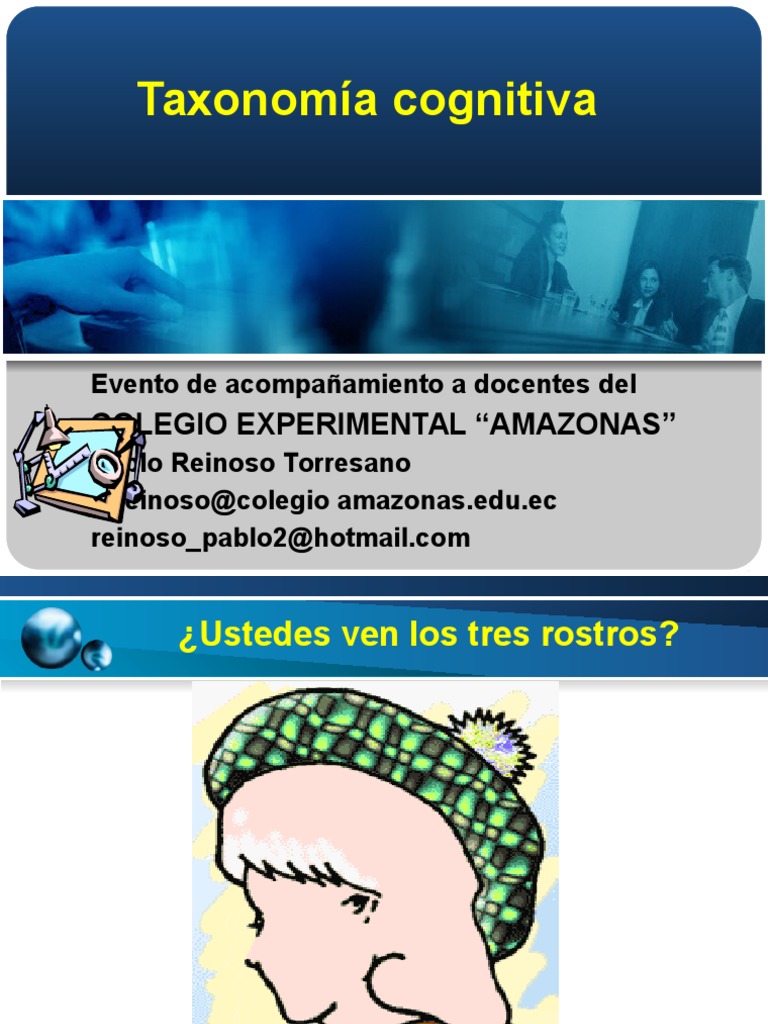 Taxonomía Cognitiva PDF Taxonomía (biología) Conocimiento