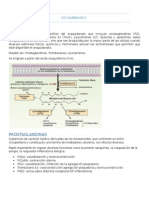 Eicosanoides: Prostaglandinas, Tromboxanos y Leucotrienos