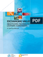 Exchanging Value Negotiating Technology Licensing Agreements