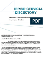 Cervical Discectomy, Anterior Cervical Discectomy Spine India