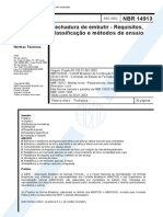 Nbr 14913 - Fechadura de Embutir - Requisitos Classificacao e Metodos de Ensaio