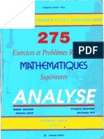 275 Exercices Et Problemes d'Analyse Superieure