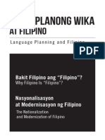 Pagpaplanong Wika at Filipino 2