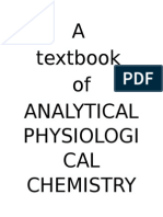A Textbook of Analytical Physiologi CAL Chemistry