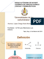 Generalidades de Los Carbohidratos