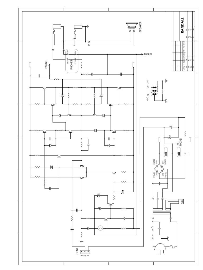 Randall Rh100 g2 Schematic | PDF
