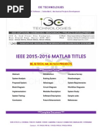 Download 2015 - 2016 Ieee Matlab Project Titles by I3E Technologies SN277089951 doc pdf