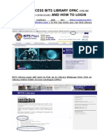 How To Access Bits Library Opac