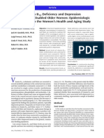 Vitamin B Deficiency and Depression in Physically Disabled Older Women: Epidemiologic Evidence From The Women's Health and Aging Study