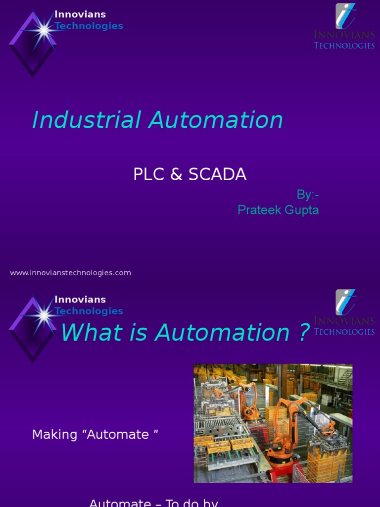 PLC and SCADA in Industrial Automation | PDF | Automation | Scada
