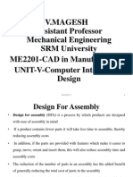 V.Magesh Assistant Professor Mechanical Engineering SRM University ME2201-CAD in Manufacturing UNIT-V-Computer Integrated Design