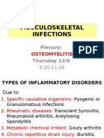 Musculoskeletal Infections: Plenary: Thursday 13/9