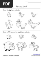 Big and Small: Color The Big Farm Animal S