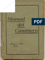 Manual de Cantineros Club de Cantineros Habana Cuba 1924 