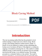 Block Caving Method: Virendra Suryawanshi