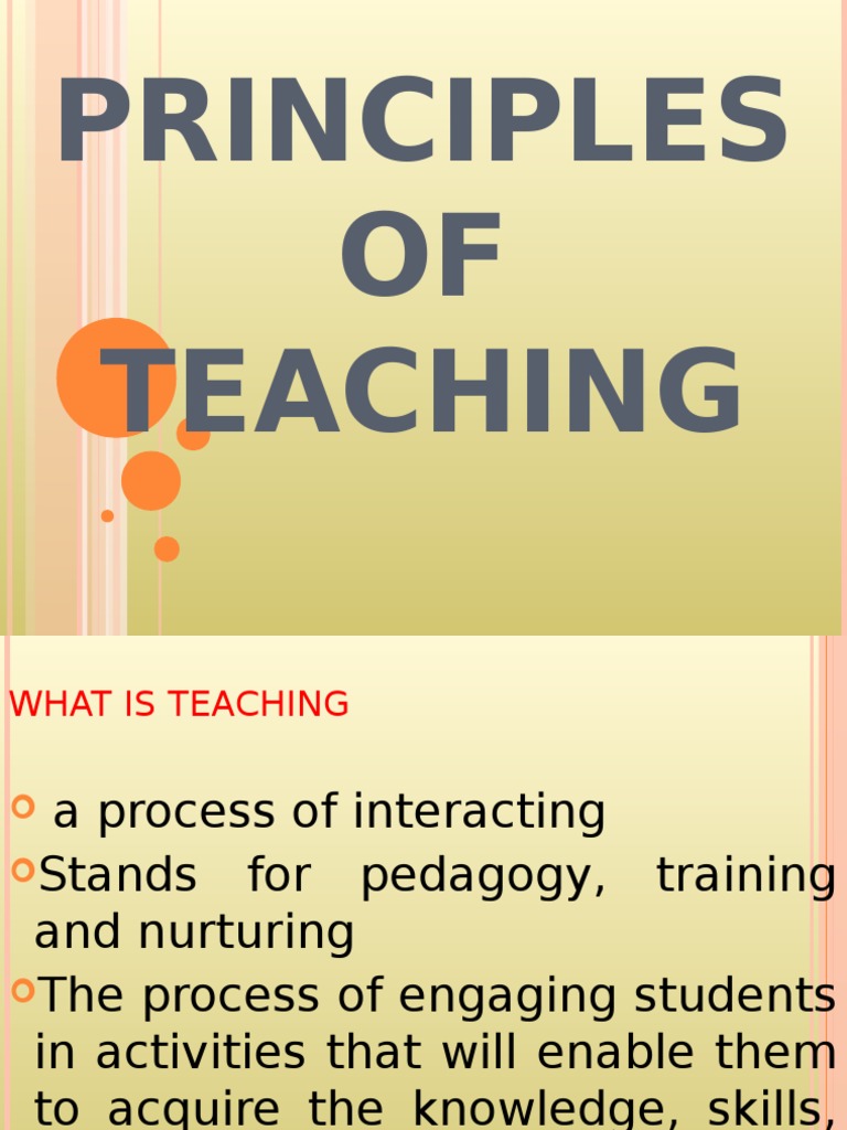 Principles of Effective Teaching | PDF | Metacognition | Learning