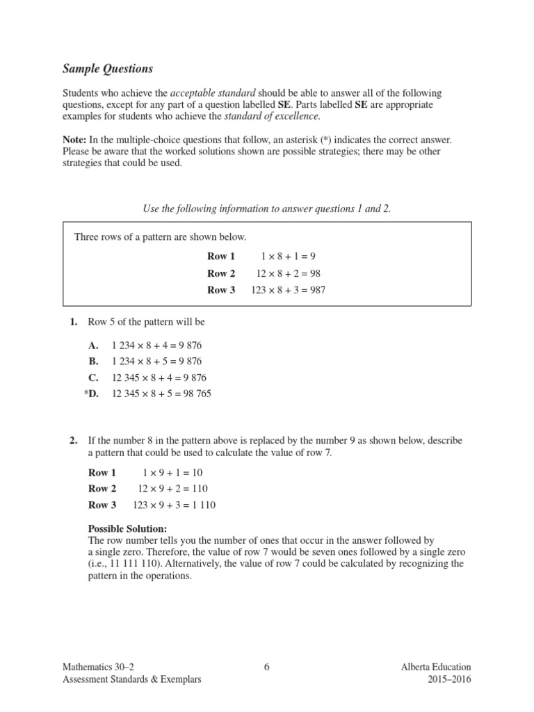 Sample Questions: Use The Following Information To Answer Questions 1 ...