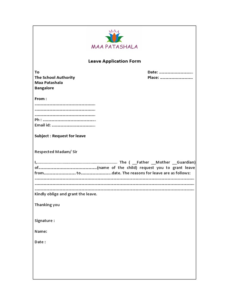 Parental Leave Request Form | PDF | Career & Growth