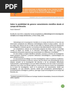 Metodologia de La Investigacion Cientidica en El Campo Del Derecho Orler Jose