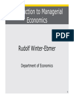 Introduction To Managerial Economics: Rudolf Winter-Ebmer
