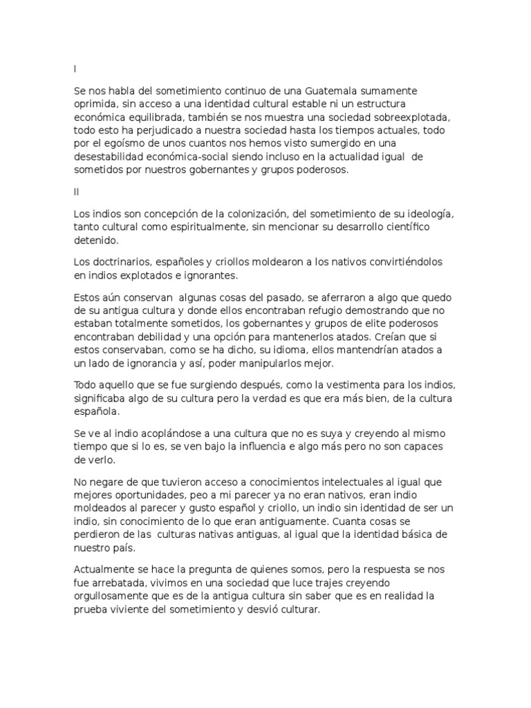 Resumen del capítulo final del libro La Patria del Criollo