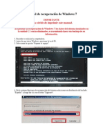 Manual de Recuperación de Windows 7