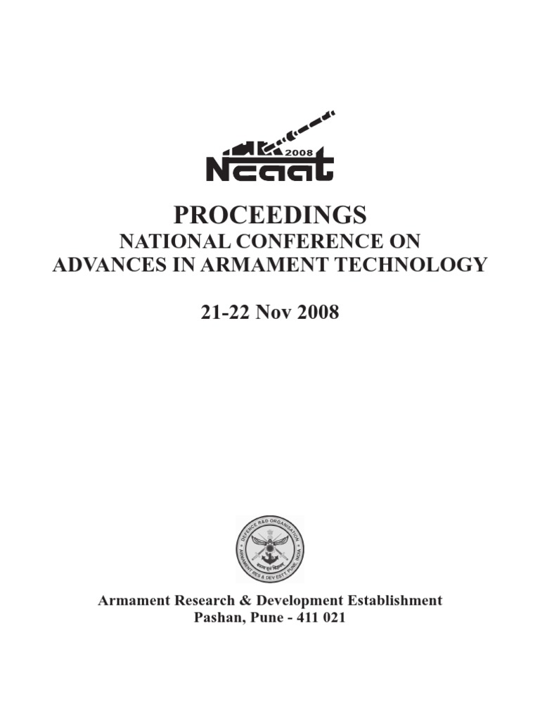 National Conference On Advances In Armament Technology Drag Physics Aerodynamics