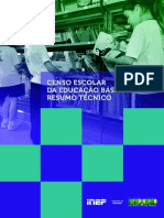 Resumo Técnico - Censo Educação Básica 2013