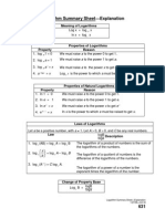 631 - 2009-Logarithm Summary Sheet - Explanation