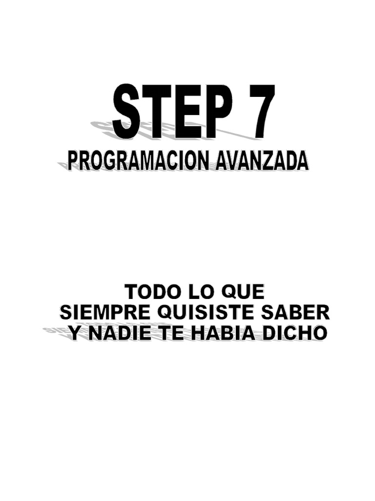 Programación Step 7 Avanzado | PDF | Informática