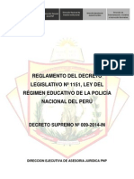 Reglamento Del Decreto Supremo 1151