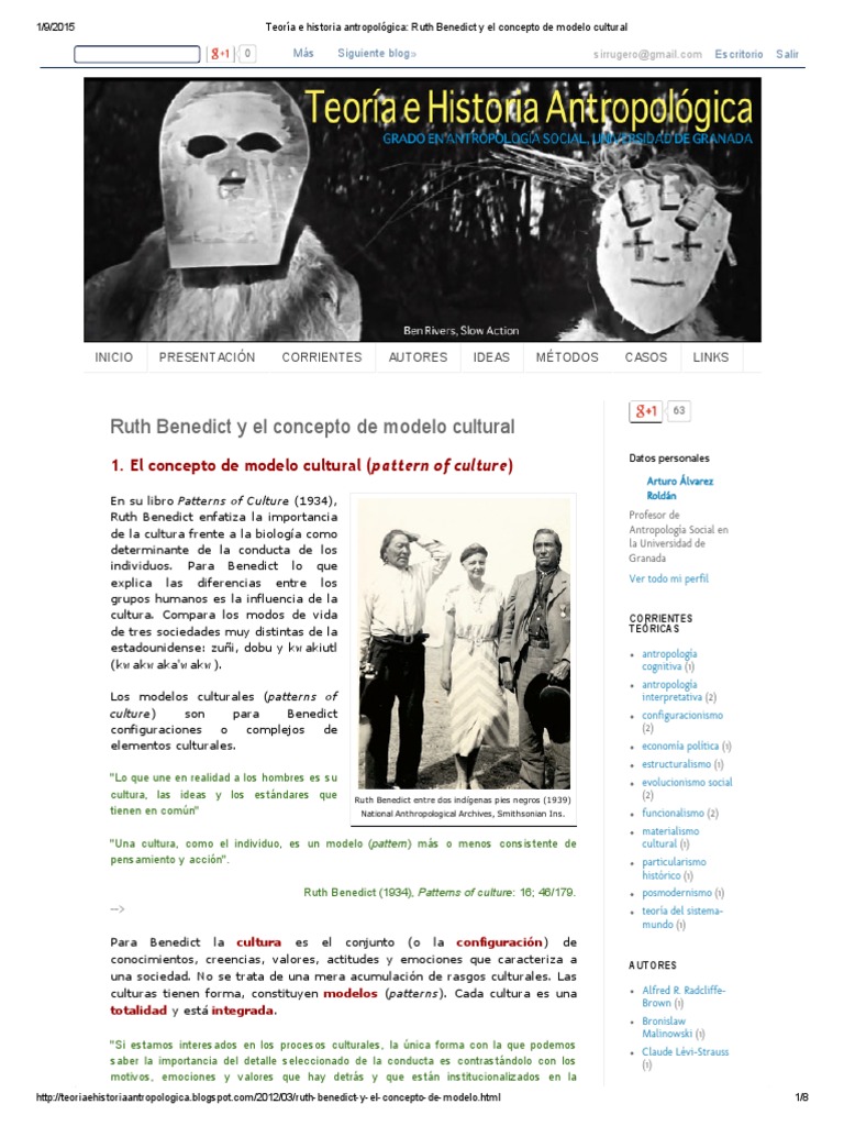 Teoría e Historia Antropológica_ Ruth Benedict y El