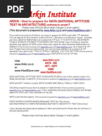 Download ARKIN NATA exam study guideCEPT Ahmedabad entrance examCEPT admission 2012NATA syllabus 2012 - 2013 FORWARD THIS DOCUMENT TO ALL YOUR FRIENDS by Arkin Institute for NID CEED NATA NIFT SN27725322 doc pdf