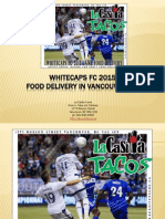 Whitecaps FC 2015 Game Food Delivery in Vancouver British Columbia