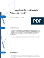 The Negetive Effects of Mobile Phones On Health