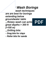 Rotary Wash Borings