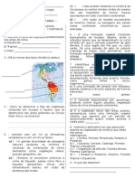 América Geografia Clima e Vegetação