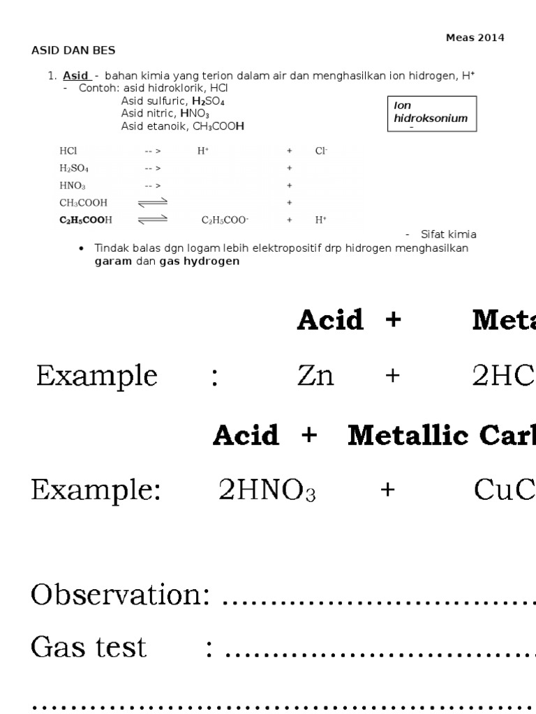 Asid Dan Bes Kimia Tingkatan 4 Pdf
