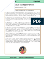 5to Grado - Español - Analizar Relatos Históricos PDF