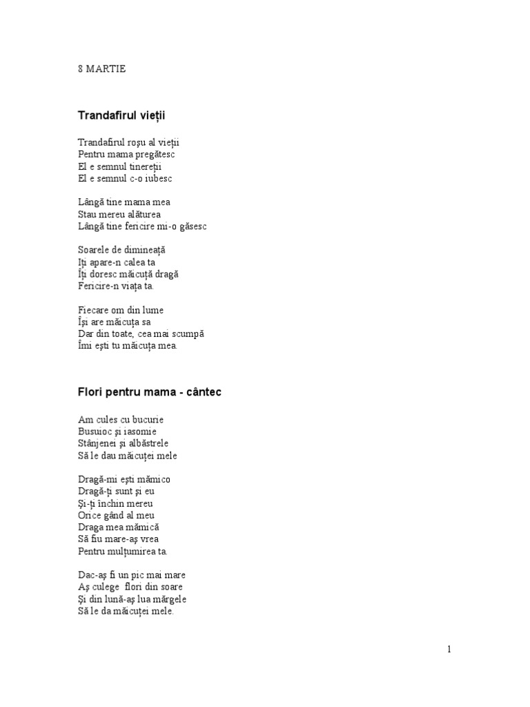Top Ten O Poezie Despre Mama De 8 Martie