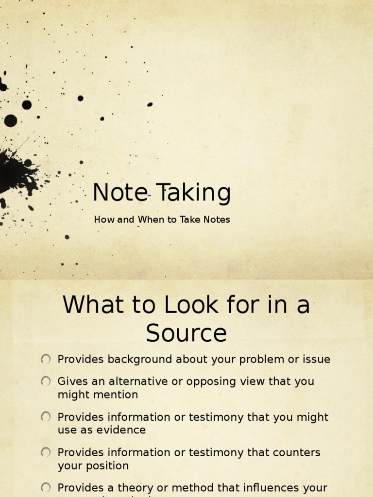 Effective Note Taking Strategies | PDF