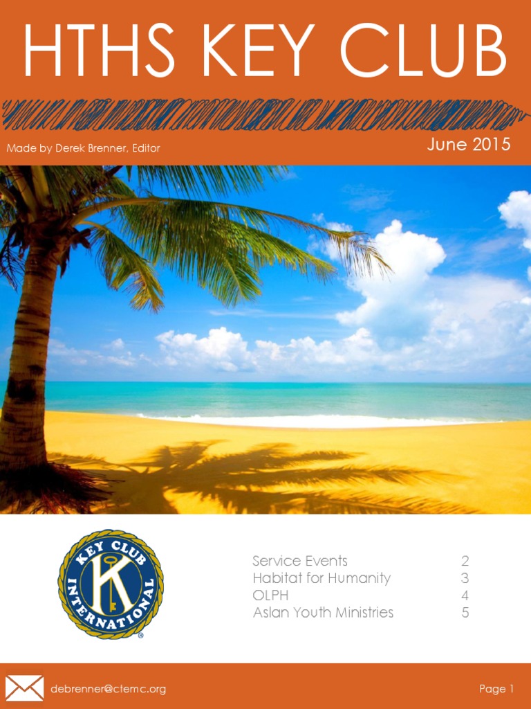 Key Club Community Service Opportunities | PDF