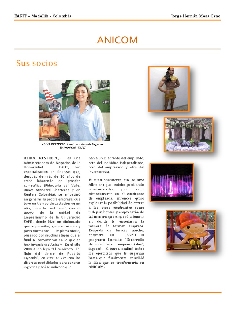 Emprendimiento Anicom: Innovación y Retos | PDF | Colombia | Contabilidad