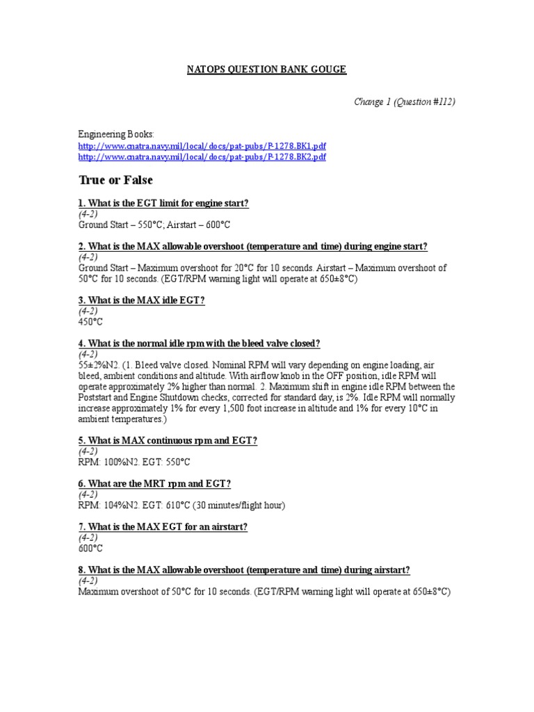 T-45 NATOPS Question Bank Guide | PDF | Landing Gear | Aircraft Flight ...