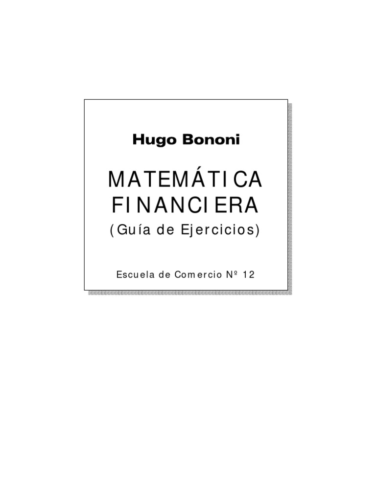 Matematica+financiera Desbloqueado | PDF | Finanzas Matemáticas | Bancos