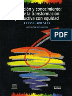 CEPAL (1996) Educación y Conocimiento
