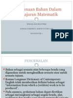 Penggunaan Bahan Dalam Pengajaran Matematik