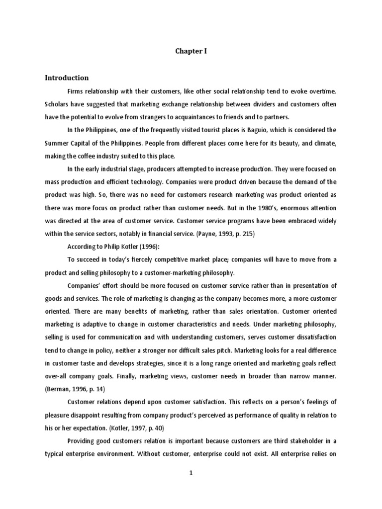 bachelor thesis customer relationship management