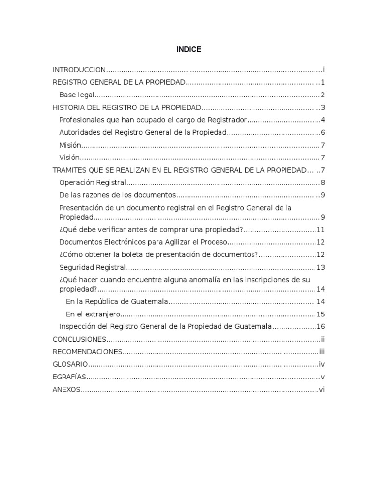 Registro General de La Propiedad Actualizado Guatemala Propiedad